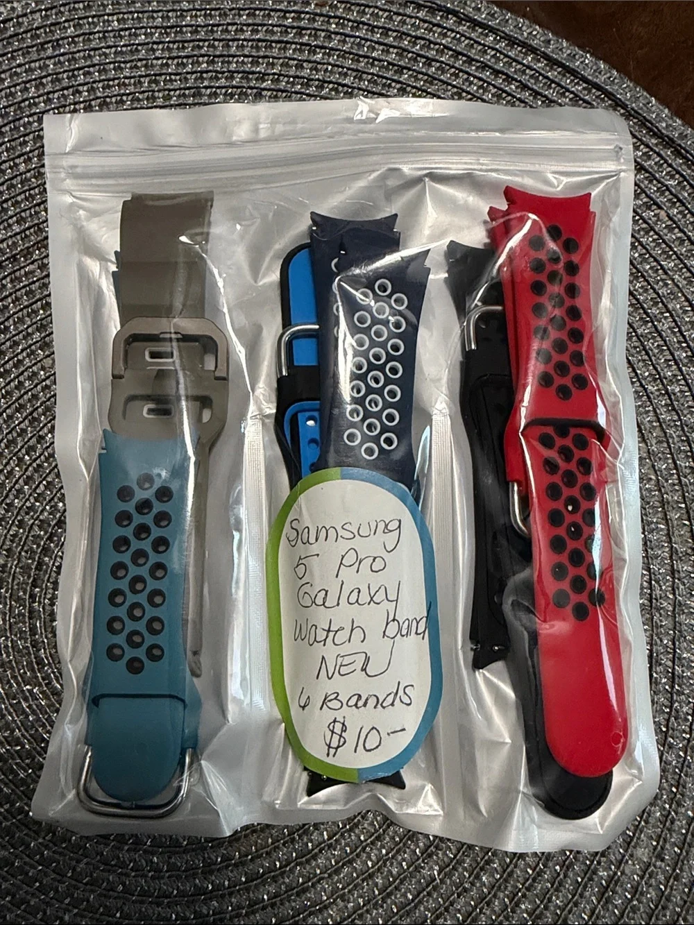 Samsung Replacement Sport Bands in Teal, Navy, Black & Red